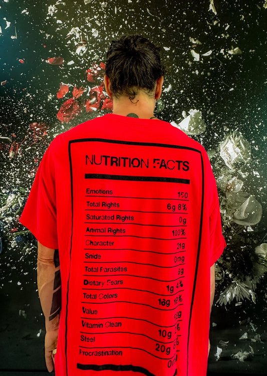 The Basic Nutrition T-Shirt - Red & Black