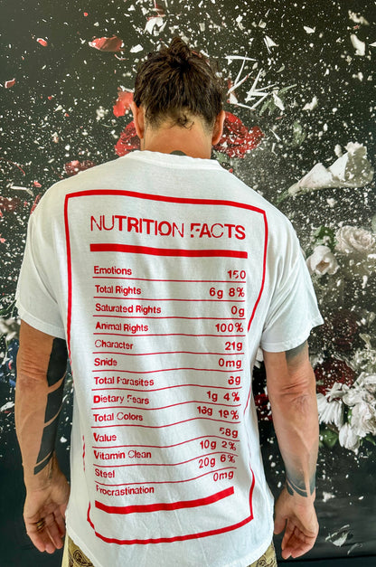 The Basic Nutrition T-Shirt - White & Red