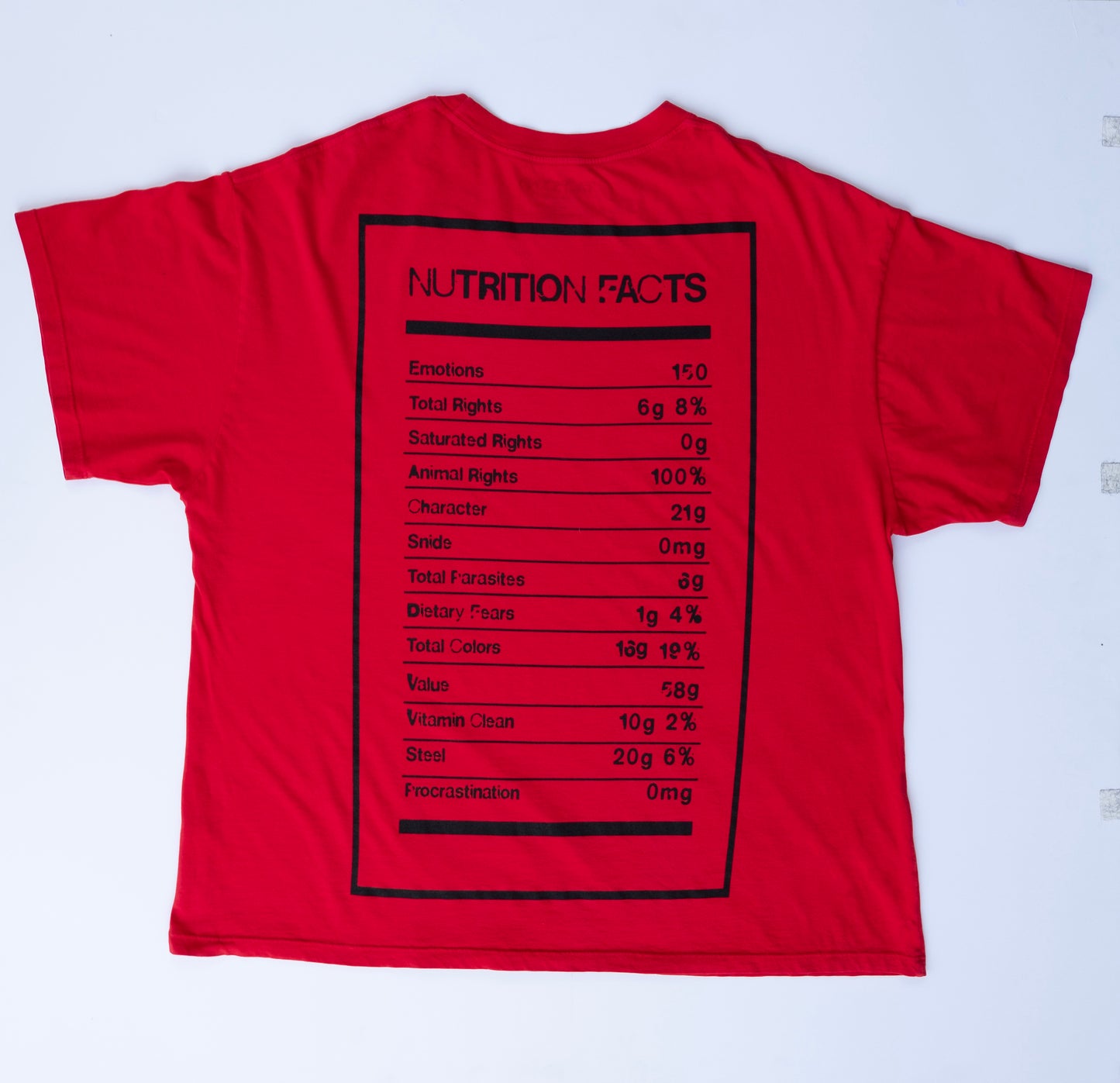 The Basic Nutrition T-Shirt - Red & Black