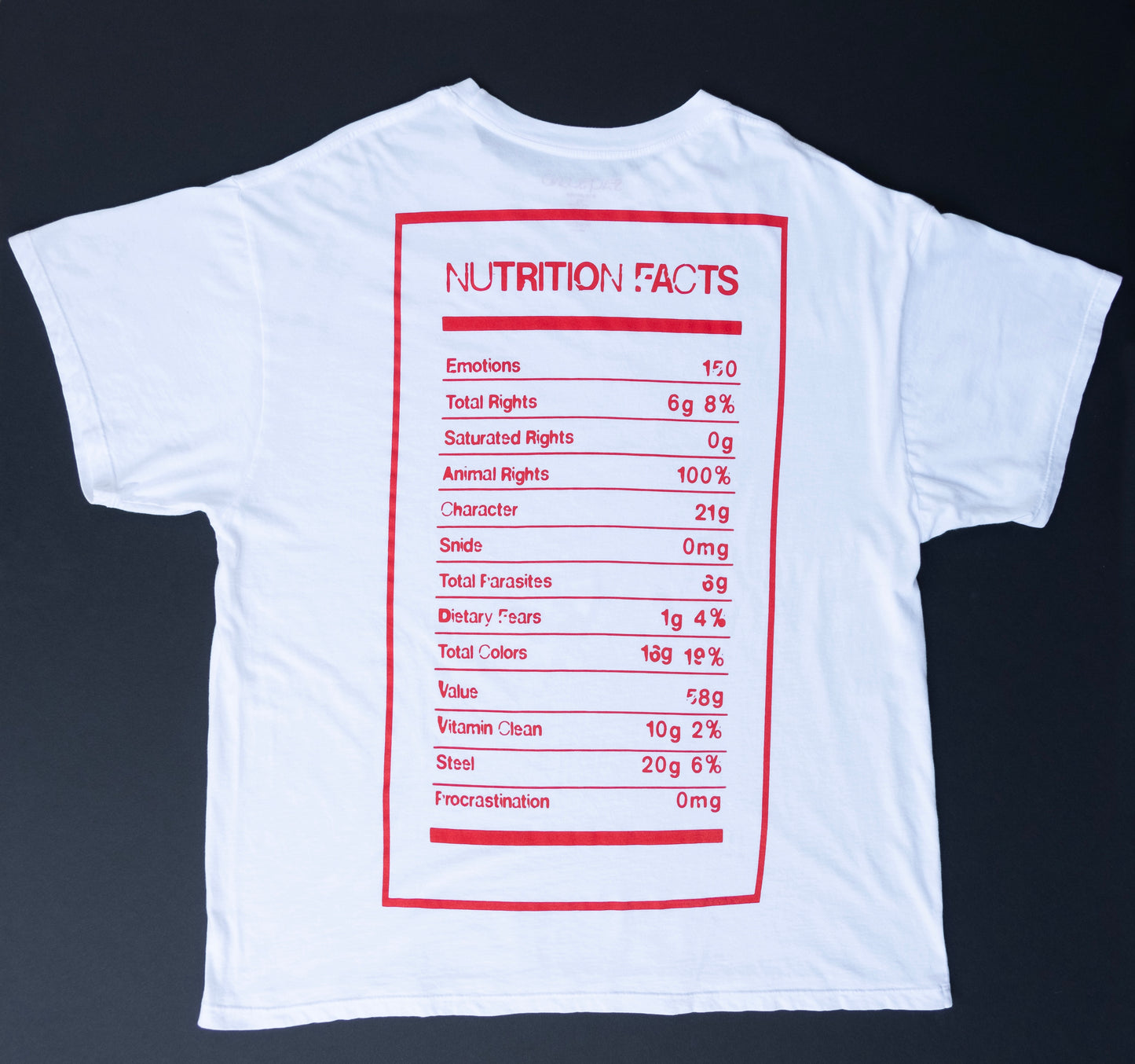 The Basic Nutrition T-Shirt - White & Red